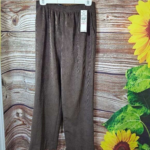 Alfred Dunner pants proportioned short women's 10 brown NWT - Picture 1 of 4